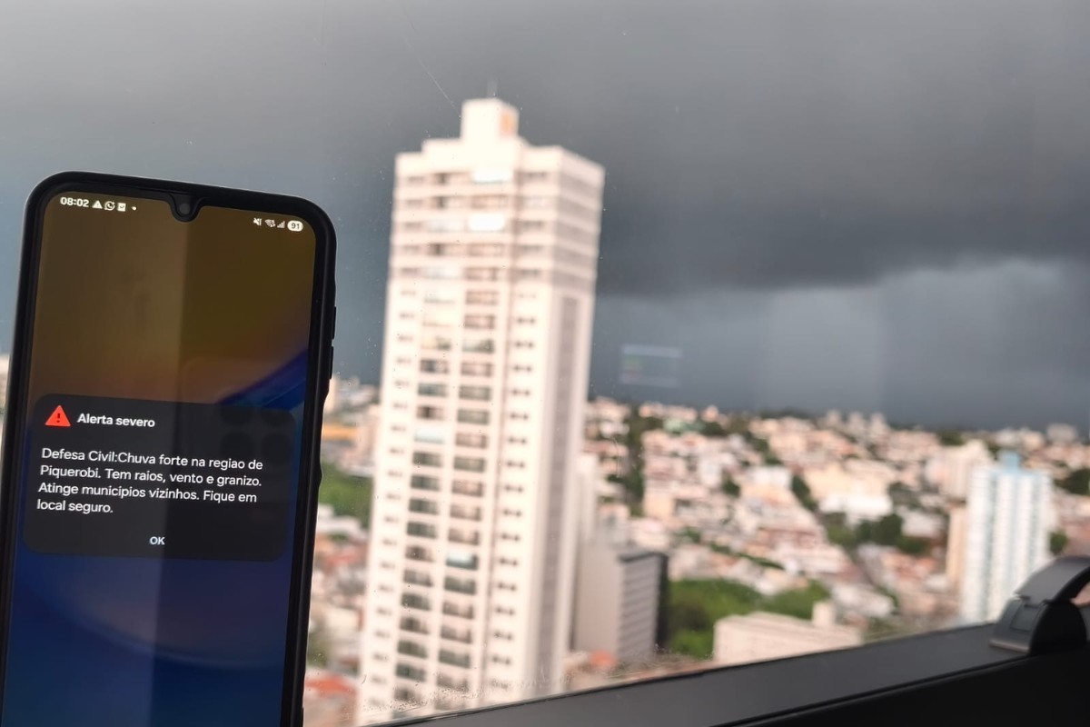 Defesa Civil envia alertas de chuva por SMS para cidades das regiões de Bauru, Prudente e Itapetininga