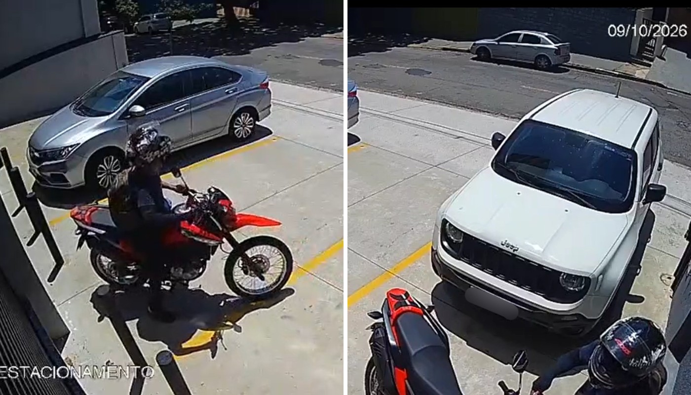 VÍDEO: câmera de segurança flagra homem durante furto de motocicleta em Campinas