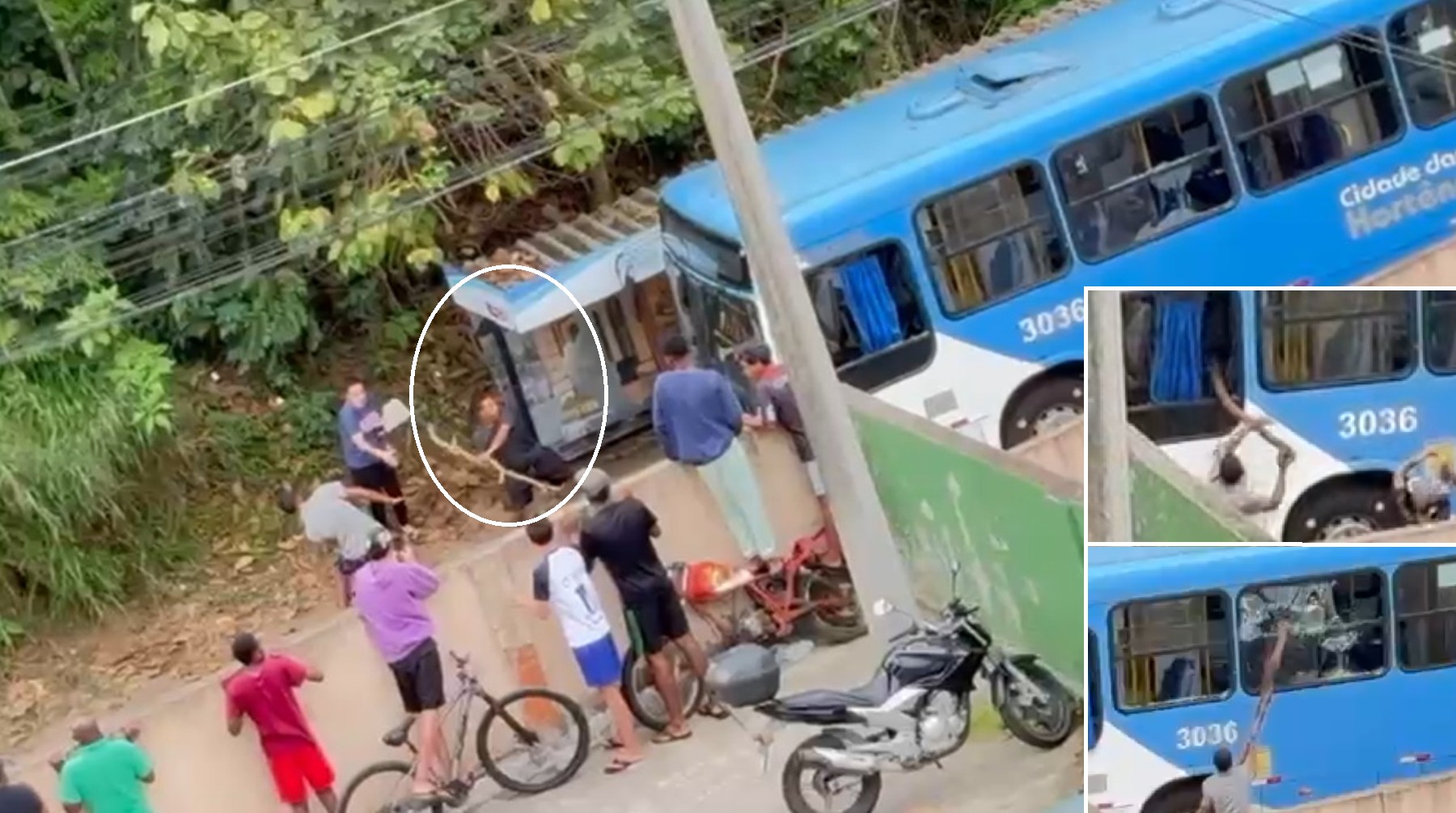 Motorista de ônibus foi acusado de derrubar pessoa durante agressão e vandalismo em Petrópolis