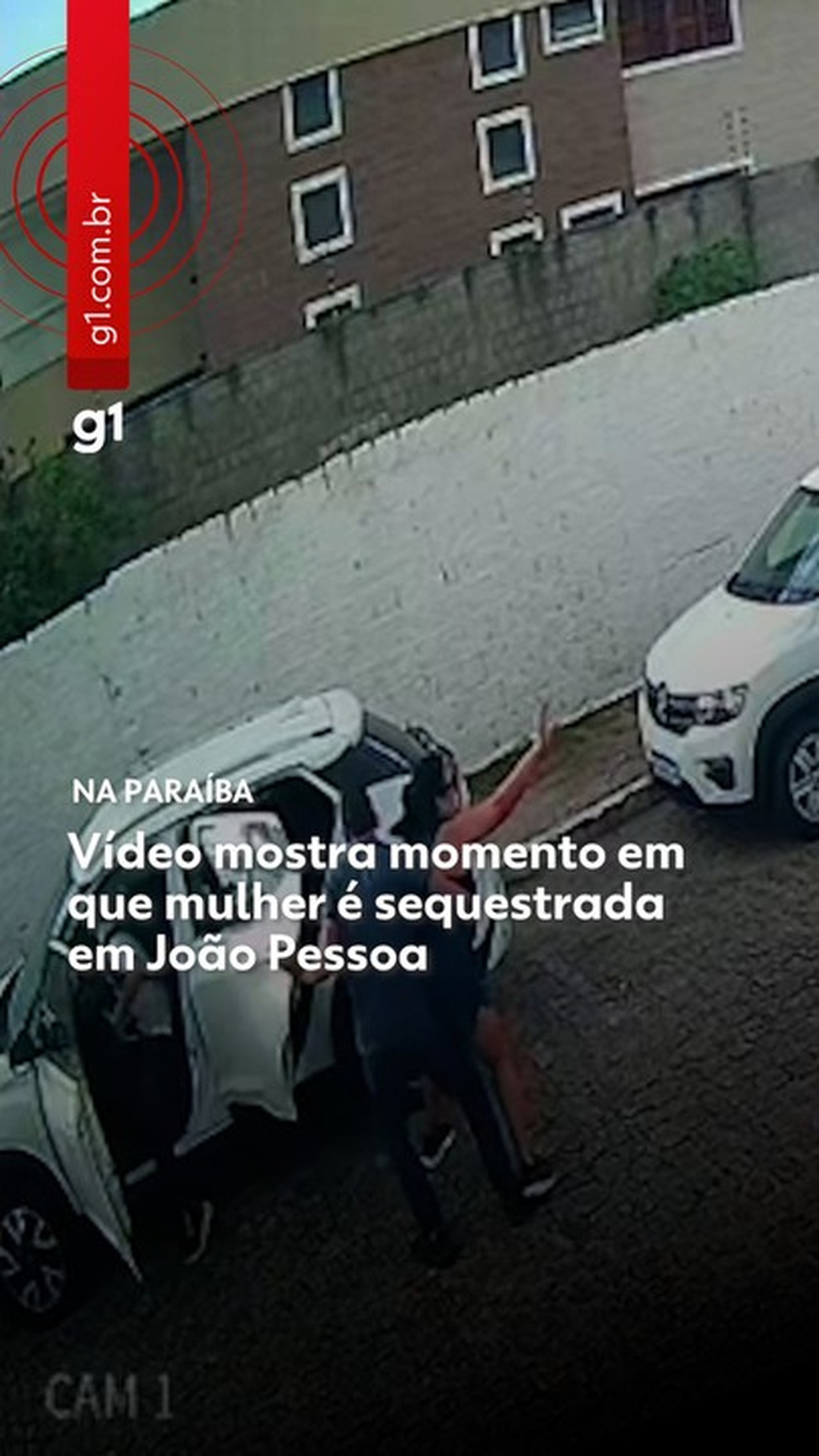 Imagens mostram suspeitos sequestrando mulher no bairro de Manaíra, em João Pessoa; VÍDEO
